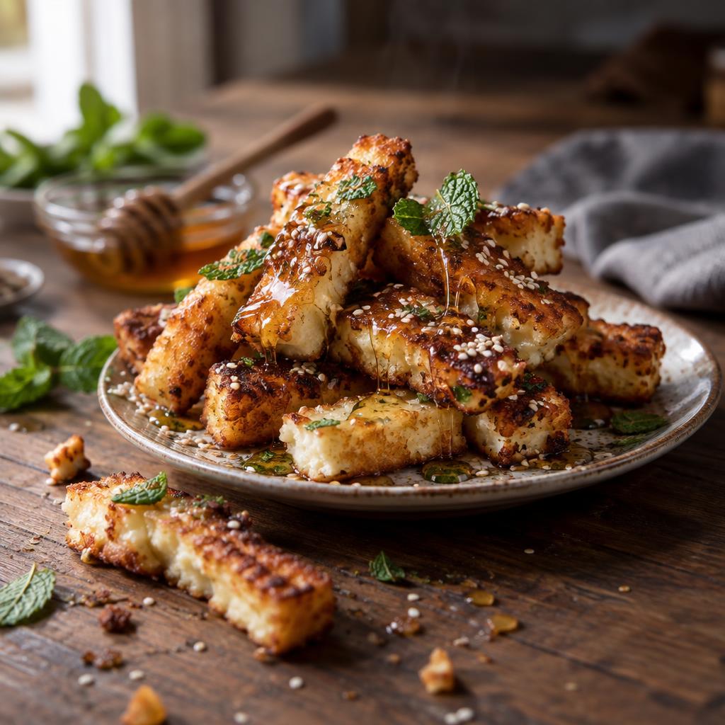Grilled Halloumi Rice Bowl